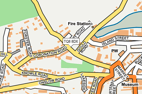 TQ8 8DX map - OS OpenMap – Local (Ordnance Survey)