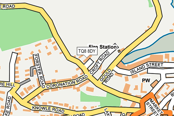 TQ8 8DY map - OS OpenMap – Local (Ordnance Survey)