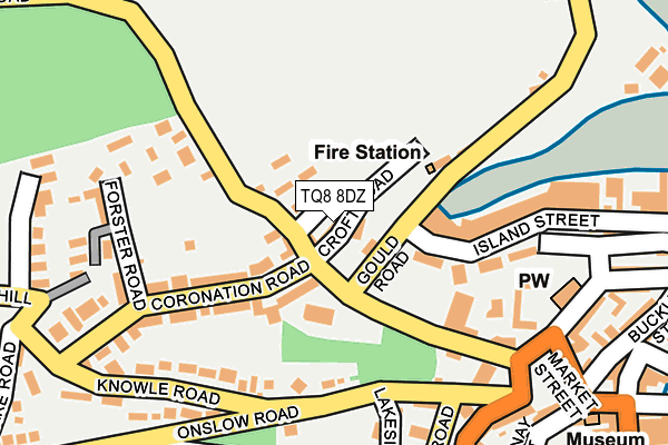 TQ8 8DZ map - OS OpenMap – Local (Ordnance Survey)