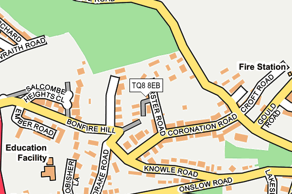 TQ8 8EB map - OS OpenMap – Local (Ordnance Survey)