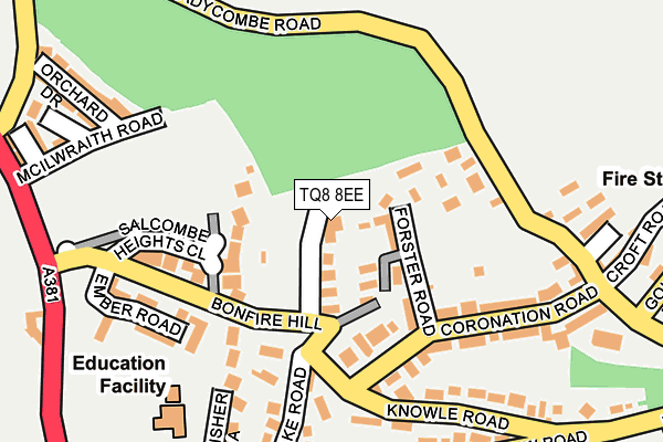 TQ8 8EE map - OS OpenMap – Local (Ordnance Survey)