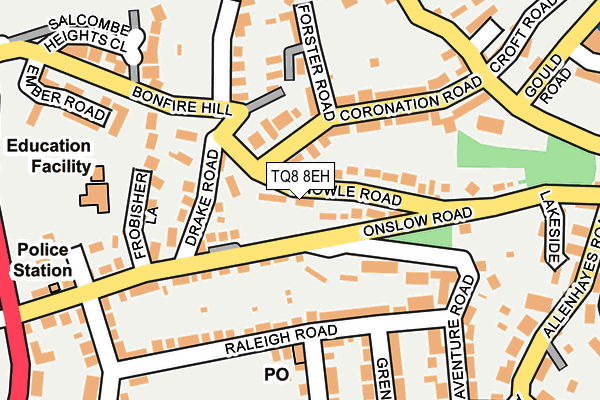 TQ8 8EH map - OS OpenMap – Local (Ordnance Survey)