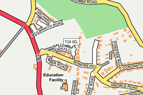 TQ8 8EL map - OS OpenMap – Local (Ordnance Survey)