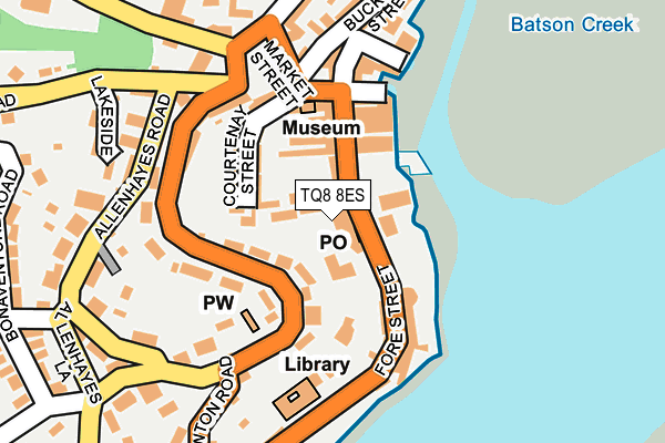 TQ8 8ES map - OS OpenMap – Local (Ordnance Survey)