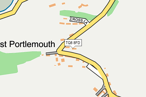 TQ8 8FD map - OS OpenMap – Local (Ordnance Survey)