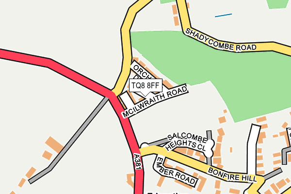 TQ8 8FF map - OS OpenMap – Local (Ordnance Survey)