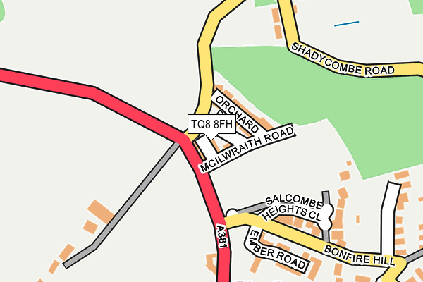 TQ8 8FH map - OS OpenMap – Local (Ordnance Survey)