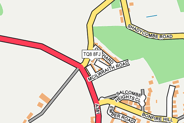 TQ8 8FJ map - OS OpenMap – Local (Ordnance Survey)