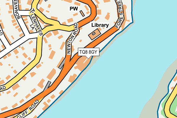 TQ8 8GY map - OS OpenMap – Local (Ordnance Survey)