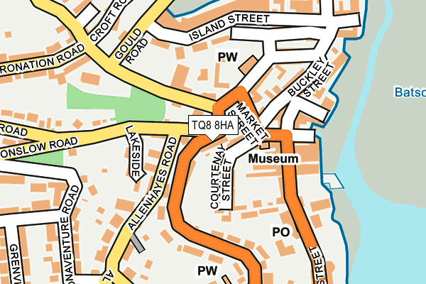 TQ8 8HA map - OS OpenMap – Local (Ordnance Survey)