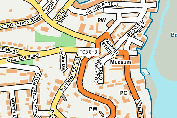 TQ8 8HB map - OS OpenMap – Local (Ordnance Survey)