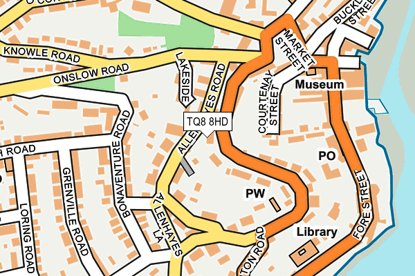 TQ8 8HD map - OS OpenMap – Local (Ordnance Survey)