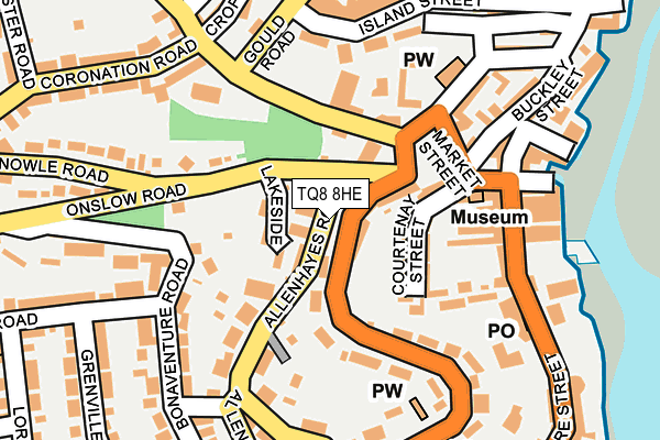 TQ8 8HE map - OS OpenMap – Local (Ordnance Survey)