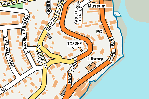 TQ8 8HF map - OS OpenMap – Local (Ordnance Survey)