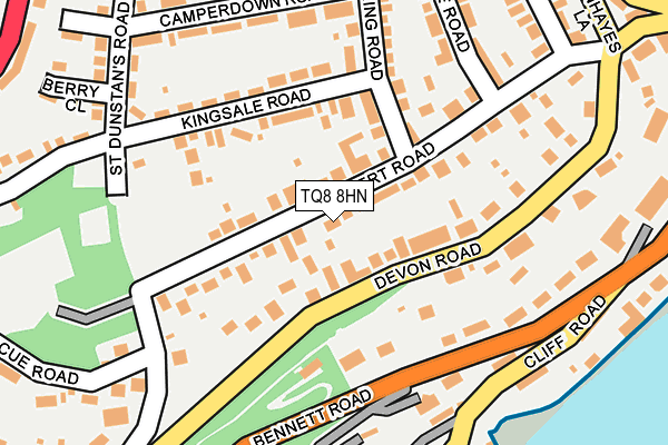 TQ8 8HN map - OS OpenMap – Local (Ordnance Survey)