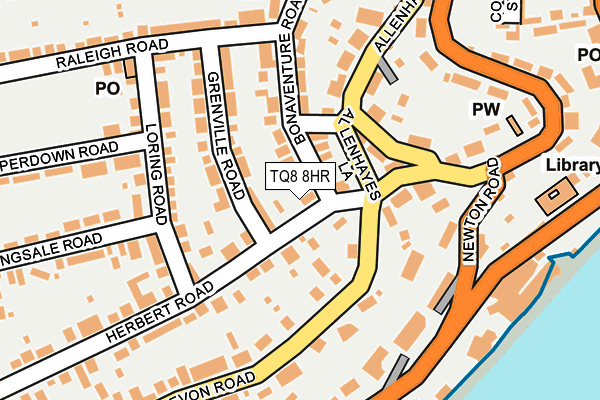 TQ8 8HR map - OS OpenMap – Local (Ordnance Survey)