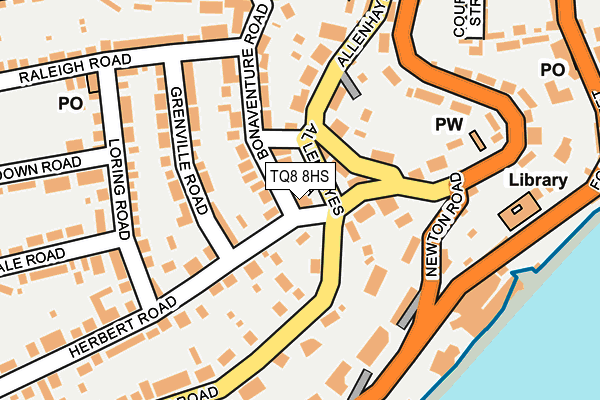 TQ8 8HS map - OS OpenMap – Local (Ordnance Survey)