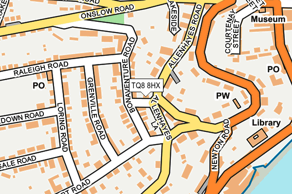 TQ8 8HX map - OS OpenMap – Local (Ordnance Survey)