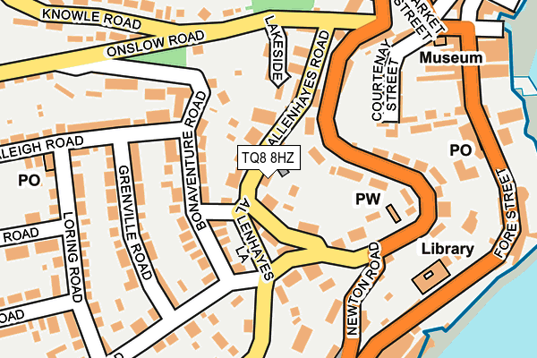 TQ8 8HZ map - OS OpenMap – Local (Ordnance Survey)