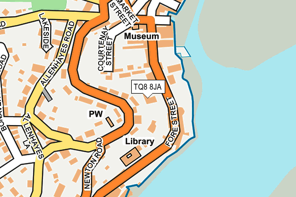 TQ8 8JA map - OS OpenMap – Local (Ordnance Survey)