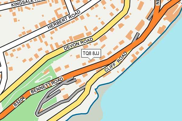 TQ8 8JJ map - OS OpenMap – Local (Ordnance Survey)