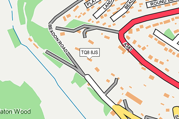 TQ8 8JS map - OS OpenMap – Local (Ordnance Survey)