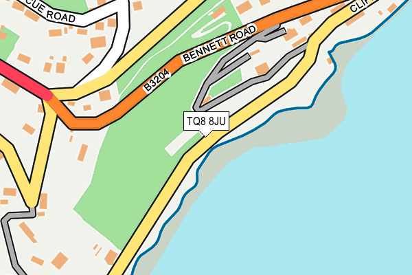 TQ8 8JU map - OS OpenMap – Local (Ordnance Survey)