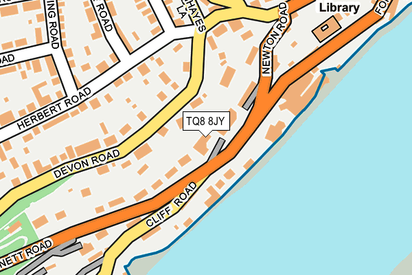 TQ8 8JY map - OS OpenMap – Local (Ordnance Survey)