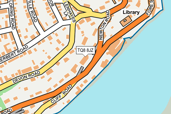 TQ8 8JZ map - OS OpenMap – Local (Ordnance Survey)