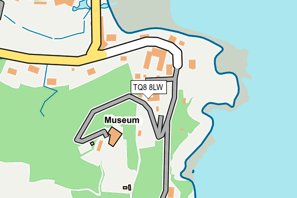 TQ8 8LW map - OS OpenMap – Local (Ordnance Survey)