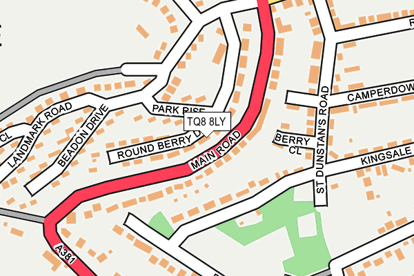TQ8 8LY map - OS OpenMap – Local (Ordnance Survey)