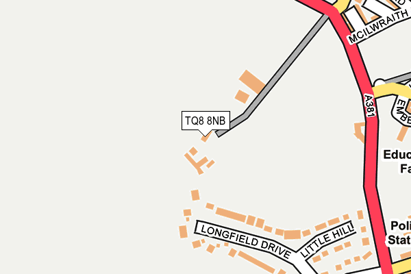 TQ8 8NB map - OS OpenMap – Local (Ordnance Survey)