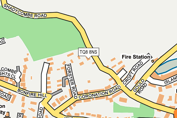 TQ8 8NS map - OS OpenMap – Local (Ordnance Survey)