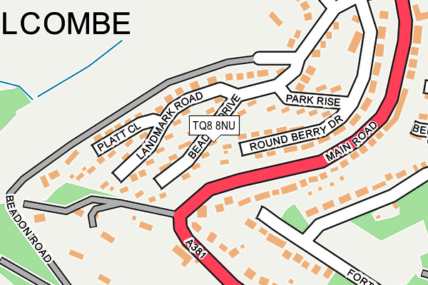 TQ8 8NU map - OS OpenMap – Local (Ordnance Survey)