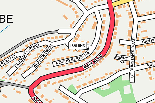 TQ8 8NX map - OS OpenMap – Local (Ordnance Survey)