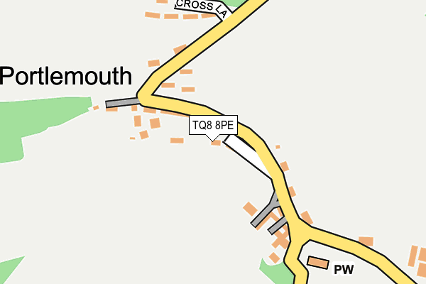 TQ8 8PE map - OS OpenMap – Local (Ordnance Survey)