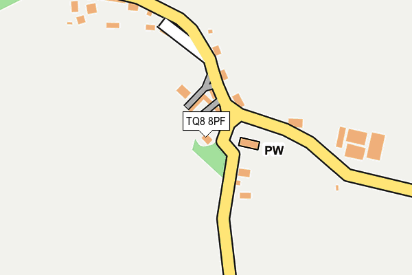 TQ8 8PF map - OS OpenMap – Local (Ordnance Survey)