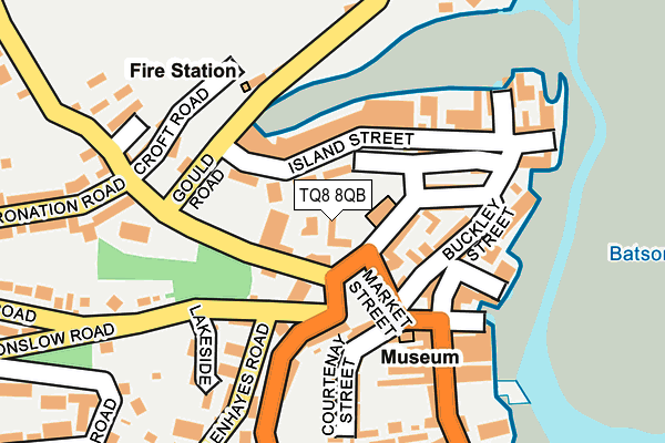 TQ8 8QB map - OS OpenMap – Local (Ordnance Survey)