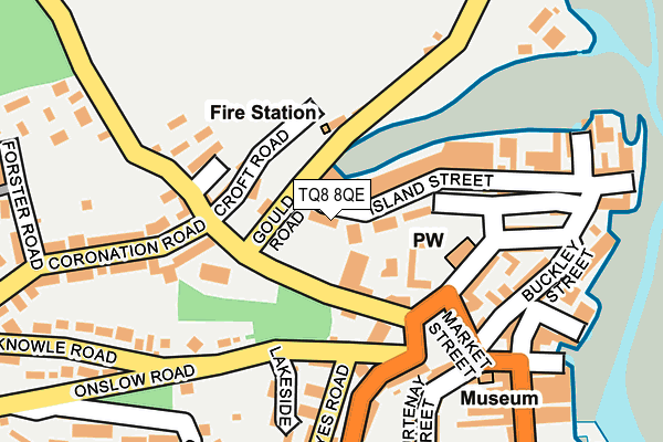 TQ8 8QE map - OS OpenMap – Local (Ordnance Survey)