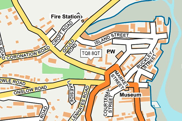 TQ8 8QT map - OS OpenMap – Local (Ordnance Survey)