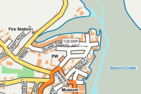 TQ8 8WP map - OS OpenMap – Local (Ordnance Survey)