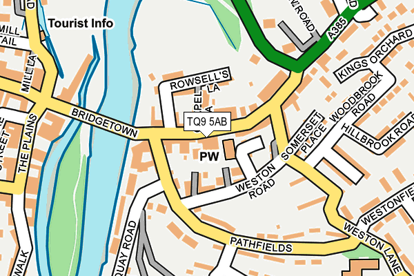 TQ9 5AB map - OS OpenMap – Local (Ordnance Survey)