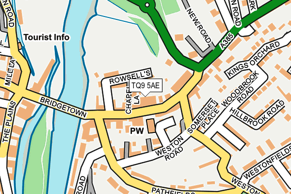 TQ9 5AE map - OS OpenMap – Local (Ordnance Survey)