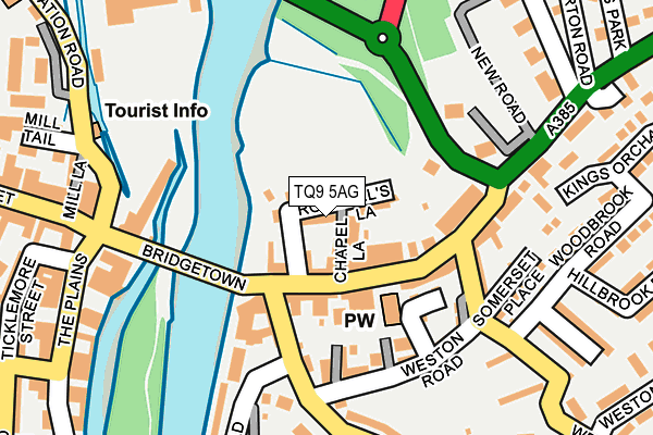 TQ9 5AG map - OS OpenMap – Local (Ordnance Survey)