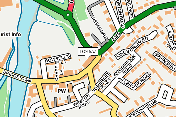 TQ9 5AZ map - OS OpenMap – Local (Ordnance Survey)
