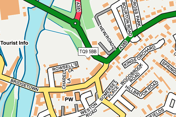 TQ9 5BB map - OS OpenMap – Local (Ordnance Survey)