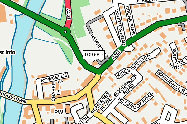 TQ9 5BD map - OS OpenMap – Local (Ordnance Survey)