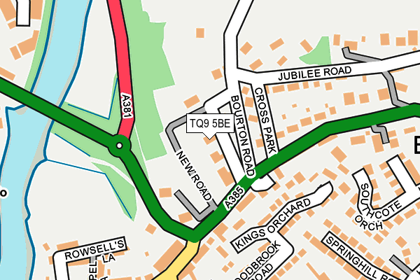 TQ9 5BE map - OS OpenMap – Local (Ordnance Survey)