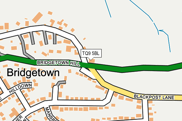 TQ9 5BL map - OS OpenMap – Local (Ordnance Survey)