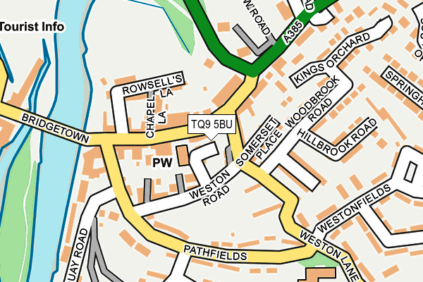 TQ9 5BU map - OS OpenMap – Local (Ordnance Survey)
